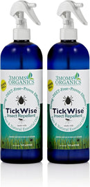 3 Moms Organics, TickWise 16oz Extra Strength Double Mama 2-Pack - DEET- Free, Tick and Insect Repellent, Plant Based Essential Oils, All Natural Ingredients, Safe for Kids, Adults, Dogs & Horses by TinyTreasures Baby Boutique