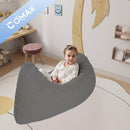 COMAX 3-in-1 Bean Bag Chair for Kids, Toddler Beanbag Bed, Convertible Child Floor Lounger, Floor Mattress with Filler for Girl Boy Sleeping Reading, Grey by TinyTreasures Baby Boutique