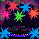 Mega-L Glow Glow in The Dark Party Supplies, 5 Pcs Neon Star Balloons Kit – Neon Foil Explosion & 12 pt Cone Balloons for Arches/Garlands. Perfect for Birthday, Wedding, Anniversary, Graduation Party by TinyTreasures Baby Boutique
