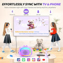 SUDOTACK Mini Karaoke Machine for Kids, Portable Bluetooth Karaoke Speaker with 2 Wilreless Microphones with LED Lights, Birthday Kids Toys Gifts for Girls 4, 5, 6, 7, 8, 9, 10 +Year Old-Purple(KM100) by TinyTreasures Baby Boutique