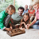 Juegoal Shut The Box Wooden Board Dice Game with 12 Numbers and Lid for Kids Adults Families, 2 Players and Up by TinyTreasures Baby Boutique