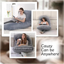 Pregnancy Pillow, Full Body Maternity Pillow 57 inch, with Removable Washable Cover - Sleep Support for Legs, Back, Neck, Shoulder, HIPS, Belly for Pregnent Women, Velvet Cover(Grey) by TinyTreasures Baby Boutique