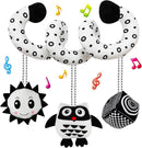 Black and White High Contrast Baby Toys - Sensory Infant Hanging Carseat & Stroller Toy for Newborns 0-6,6-12Months Perfect Easter Birthday & Baby Shower for Babies Boys Girls by TinyTreasures Baby Boutique