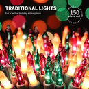 150LIGHTS Orange Purple and Green Extra-Bright with End Connectors Halloween Decorative Lights 9.72m UL Certified Mini String Light Set Waterproof for Halloween Home Garden Tree Party Patio by CozyNest Decor