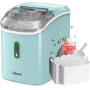 Silonn Nugget Ice Maker Countertop, Portable Pellet Ice Machine with Self-Cleaning Function, Sonic Ice Maker Produces 33lbs of Chewable Ice in 24 Hours, Ideal for Home Kitchen and Office, Green by CozyNest Decor