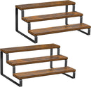Giikin 3-Tier Spice Rack, 13.8 Inch Wood Countertop Spice Storage Holder, Kitchen Pantry Cabinet Organizer Cupboard for Spice Bottles, Jars, Seasonings, Baking Supplies, Metal Frame(Set of 2) by CozyNest Decor