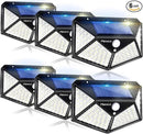 VINHMOR Solar Lights Outdoor 6 Pack, 100LED/3 Modes 270° Lighting Angle Motion Sensor Security Lights, IP65 Waterproof Wall Lights Solar Powered, Bright for Backyard Garden Fence Patio Front Door by GreenHaven Gardens