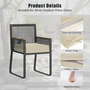 Favoyard Outdoor Chair Cushion 19 x 19 x 3 Inch Rainproof & 3-Year Fade Resistant Patio Furniture Cushions with Removable Cover and Adjustable Ties for Garden Sofa Couch Pads Set of 2, Beige by GreenHaven Gardens