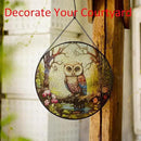 Hanging Stained Glass for Windows,20cm/7.87inch Owl Suncatcher Stained Glass Garden Hangings Ornaments Mother's Day Valentine's Day Halloween Fall Christmas Decor for Home (A Style) by GreenHaven Gardens