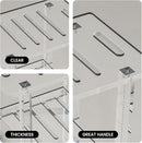 Sumerflos Acrylic Shower Bench for Inside Shower - 18.58" L x 12.60" W x 16.34" H Bathroom Shower Stool with Storage Shelf Heavy Duty (Hold Up to 400lbs) for Shaving Legs Waterproof Non-Slip by TinyTreasures Baby Boutique