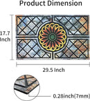 Door Mat Welcome Mat, Heavy Duty Door Mat 17.7 x 29.5 Inch Front Door Mat Rug Doormat for Outdoor Entrance Home Non-Slip Rubber Rug for Front Door, Outside, Entryway, Patio (Flower) by CozyNest Decor