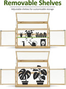 MCombo 2-Tier Wooden Cold Frame Garden Greenhouse Raised Flower Planter Shelf Bed Protection 6057-0160 (Natural) by GreenHaven Gardens