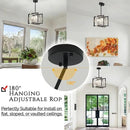 ANKYLHUA Black Nickel Chandelier,6-Lights Ceiling Light Fixture E12,Adjustable Hight Pendant Lights Kitchen Island,Chandeliers for Dining Room Bedroom,Entryway,Foyer by CozyNest Decor