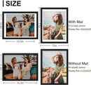 Vittanly 12x16 Picture Frames Set of 9, Shatter Resistant Plexiglass, Display 11x14 Pictures with Mat or 12x16 without Mat, Photo Frames for Wall Mount, Engineered Wood, Black by CozyNest Decor