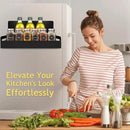 2-Pack Magnetic Spice Rack for Refrigerator - Heavy-Duty 20LB Capacity - Strong Magnetic Shelves for Classroom Whiteboards and Garage Tools, Kitchen Organizer for Utensils, Black by CozyNest Decor