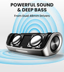 Cleer Scene Wireless Bluetooth Speaker, Simple Fast Pairing, Waterproof IPX7, 12Hrs Play time, Deep Bass, Built-in Mic, Powerful Portable Speakers, for Outdoor & Party, Home, Grey by TinyTreasures Baby Boutique