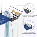 Full Size Ironing Board, 18x51 Iron Board with Metal Panel Stretchable Iron Rest, Adjustable Height Heavy Duty Heat & Scorch Resistant Cover Ironing Board, for Home, Laundry, Purple by CozyNest Decor