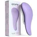 Crave Naturals Glide Thru Hair Brush - Detangler Brush for Curly, Straight, Wet or Dry Hair - Gentle Detangling Brushes for Adults, Kids, Toddlers - Hair Accessories for Women, 7.5x3" - Purple by TinyTreasures Baby Boutique
