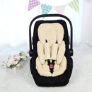 GFU Infant Car Seat Insert Head and Body Support, Reversible Newborn Insert for Carseat with Strap Pads, Soft Stroller Cushion Pillow Insert for Boys and Girls, Fits for Stroller, Swing, Beige by TinyTreasures Baby Boutique
