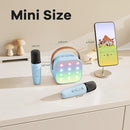YLL Mini Karaoke Machine for Kids, Portable Bluetooth Speaker with 2 Wireless Microphones, Most Popular Birthday Toys Gifts for Boys Girls 3 4 5 6 7 8 9 10 11 12 + Year Old Party Family School(Blue) by TinyTreasures Baby Boutique