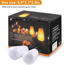 Flickering Flame String Lights - 22Ft 20LED for Outside, Plug-in Garden Decor - Halloween Christmas Indoor Outdoor, Connectable Backyard Decorative Cafe Bistro Patio by GreenHaven Gardens