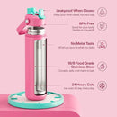 Insulated Water Bottle with Straw Stainless Steel Water Bottle, Leak-Proof, BPA-Free, Double Wall Vacuum Keeps Cold for 24 Hours for Sports, Travel, School (26 oz, Tulip) by CozyNest Decor