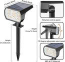 NYMPHY Solar Lights Outdoor Waterproof IP68, 56 LED 3 Lighting Modes Solar Powered Garden Yard Spot Solar Lights for Christmas Outside Landscape- 6 Pack (Warm White) by GreenHaven Gardens