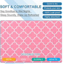 OUTCREATOR® Washable Bed Pads 34" x 56" (Pack of 2), Incontinence Mattress Protector, Anti-Slip Waterproof Underpads for Adults Kids Elderly Pets, Absorbency & Reusable Bedwetting Pads (Pink) by TinyTreasures Baby Boutique