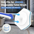 JEHONN Disposable Toilet Brush with 48 Wand Cleaner Refills, Wall Mounted Toilet Bowl Brush Holder Set, Bathroom Cleaning System for Sink Bathtub Wash Basin (Blue) by CozyNest Decor