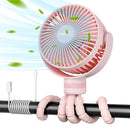 Momcozy Portable Stroller Fan, 8000mAh, 27H Ultra-long Battery Life, Detachable 4 Speed 360°Rotate, LED Night Light with 2 Modes, USB Rechargeable Handheld Cooling Fan for Travel, Car Seat, Bedroom by TinyTreasures Baby Boutique