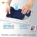 SunnyBay Odorless Small Microwave Heating Pad, Microwavable Versatile Neck and Shoulder Wrap for Back Pain and More, Moist Heat Plush-Cotton Pad with Hydra-Beads, 6x11 in, Blue-Grey by CozyNest Decor