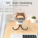 Cute Bear Stroller Fan Clip On for Baby, Portable Bladeless Fans 4 Speeds Oscillating, 4000mAh Rechargeable Battery Powered, Flexible Tripod Strong Cooling for Bedside Crib Car Seat by TinyTreasures Baby Boutique
