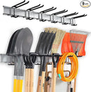 Wall Mount Tool Storage Rack, Heavy Duty Garage Organizer, Garden Hooks and Hangers, Hold Up to 350lbs Grey AK806 by GreenHaven Gardens