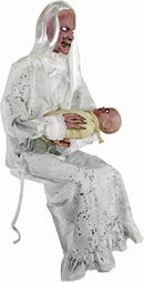 Haunted Hill Farm Life-Size Animatronic Gravely Granny by Tekky Halloween Decoration with Motion-Activated Sounds by CozyNest Decor