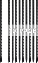 Rebar Stakes 16 Inch, 10 Pack Ground Stakes Heavy Duty with Chisel Point, Straight Metal Stakes for Concrete Form, Landscaping, Camping Tent or Timber, Black by CozyNest Decor