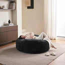 5FT，Big Bean Bag Chairs for Adults，Large beanbag with Filler Included，Memory Foam Material，Easy to Clean and Washable Corduroy Fabric，Suitable for Living Room and Bedroom (Black, 5 Foot) by CozyNest Decor
