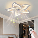 Low Profile Ceiling Fan with Lights,110v Modern Dimmable Flower Shape, Remote Control/app Control,Timing 6 Gear Speeds Fan Ceiling Lamp. by TinyTreasures Baby Boutique