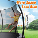 10FT 12FT 14FT 16FT Pumpkin Trampoline for Kids Adults, ASTM Approved Outdoor Recreational Trampoline with Basketball Hoop, Enclosure Net, Yellow by TinyTreasures Baby Boutique