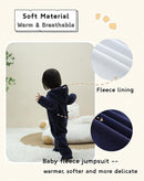 Newborn Baby Fleece Jumpsuit Girls Boys Winter Hooded Coverall Romper Cute Baby Snowsuit Clothes by TinyTreasures Baby Boutique