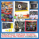 WallPeg 24" x 48" Garage Pegboard Kit (PK-3-B) with Peg Board Panels, Hooks for Tool Organizer, Garage Storage by GreenHaven Gardens
