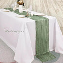 20 Pack Sage Green Cheesecloth Table Runner 10FT Rustic Gauze Fabric Cheese Cloth Table Runner for Wedding Bridal Baby Shower Table Decor 20 x 120 Inch Long Boho Sheer Birthday Party Table Decorations by CozyNest Decor