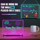 Doodle Glow, LED Note Board with Colors, 14.1"x10.9" Arvana Acrylic Dry Erase Board, 16M-Color LED Light-Up Memo Board w/Music Sync, APP & Remote, Stand & 7 Markers, Neon Glow Display (Black) by TinyTreasures Baby Boutique
