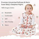 Baby Sleep Sack 6-12 Months 0.5 Tog Wearable Blanket Baby, 3 Pack 100% Cotton Lightweight Sleeping Sack with 2-Way Zipper for Newborn Infant Strawberry by TinyTreasures Baby Boutique