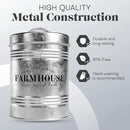 Amici Home Farmhouse Galvanized Canister | Dry Food Storage Container | Airtight Lid | 76 Oz Capacity | Farmhouse Décor | Rustic Metal Canister for Kitchen Countertop by CozyNest Decor