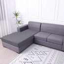 hyha Waterproof Sectional Couch Covers, Non Slip Sofa Couch Cushion Covers L Shape, Thick Stretch Jacquard Fabric, Washable Sofa Slipcovers with Elastic Bottom (1 Piece for Chaise, Middle Grey) by CozyNest Decor