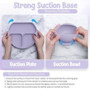 O'doe 17-Piece BPA-Free Silicone Baby Feeding Set | Thick & Soft Suction Plates, Baby Bowls, Wooden Fork & Spoon, and More | Make Mealtime Fun and Easy for Your Little One (Purple, V2) by TinyTreasures Baby Boutique