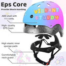 Color Gradient Adjustable Kids Bike Helmet Toddler Skateboard Helmets Boys Girls Child Ventilation Helmet for Multi-Sports Skating Cycling Scooter Balance by TinyTreasures Baby Boutique