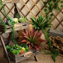JUSTOYOU Large Artificial Succulents Aloe Plants Real Touch Fake Flowers Unpotted for Home Wedding Festival Arrangement (1, Green-Red) by CozyNest Decor