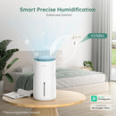 MistFree Smart Humidifier for Bedroom, Evaporative Humidifier No White Dust, Auto Humidity & APP Control, 3L Water Tank Easy to Clean, Sleep Mode, Timing, Humidifiers for Nursery/Baby(White) by TinyTreasures Baby Boutique