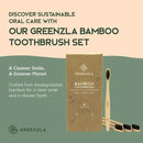 Greenzla Bamboo Toothbrushes, Wooden Toothbrush Set with Soft Bristles, Includes Travel Case and Charcoal Dental Floss, 4 Pack by CozyNest Decor